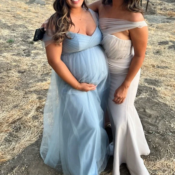 Azazie Dusty Blue Bridesmaid Dress - Picture 5 of 8